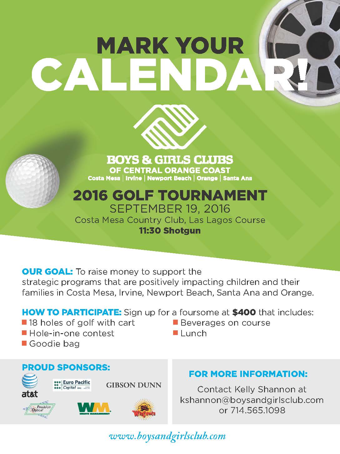 BGCCOC Golf Tournament 2016 ad