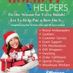 Need some extra hands for the Holidays? Complimentary 4 hours, with 8 hours worked!